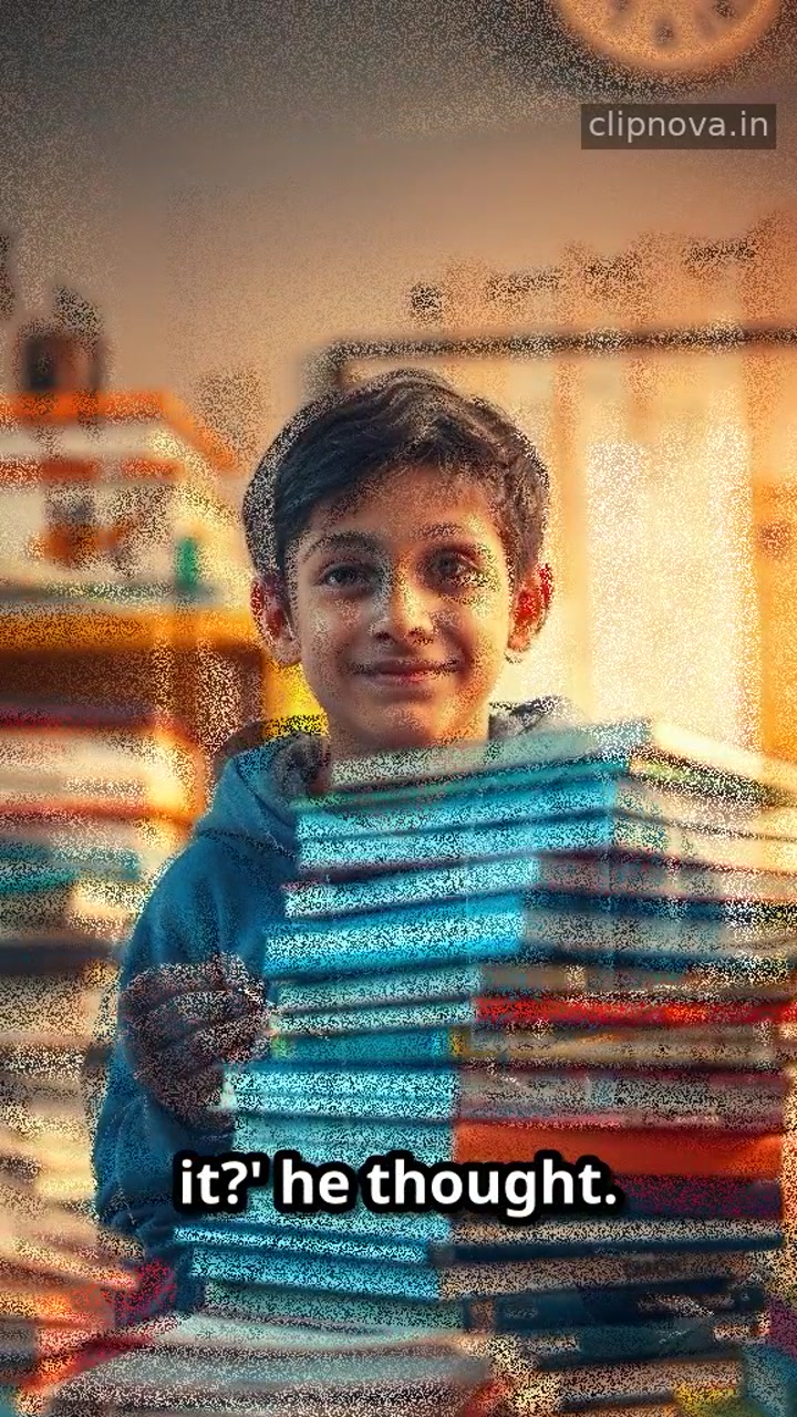 Rohan faced a mountain of textbooks. | ClipNova